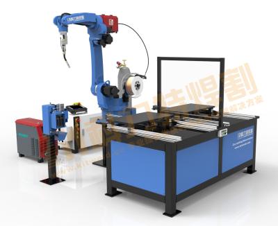 China MIG/MAG/TIG Welding Machine Double Tabletop Robot Workstation, Arm 6 Axis Robotic CO2 MIG MAG TIG Welding Robot for sale