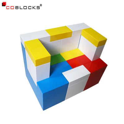 China Modern Leisure Chair Factory Direct Sale Building Blocks Small Bricks Sectional Sofa For DIY Furniture for sale