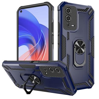 China 360 Degree Metal Ring Shockproof Case For VIVO Y21 Y21S Y33S Y32 Y15S Y15A Y20 Y21T Y21A Y12 Y15 Y17 Magnetic Holder Protect Cover for sale