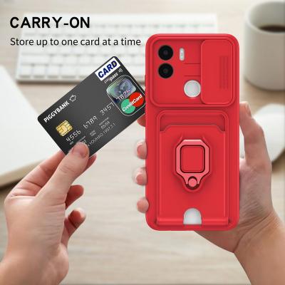 China Card Metal Ring Holder Shockproof Case For Note 12 pro 11 pro 11S 10S 10 pro 8 Xiaomi Redmi A1 plus 10C 9T protect shield cover for sale