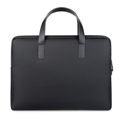 China Anti Theft European Style Luxurious Genuine Nylon Laptop Business Briefcase Bags In Black And Gray Colors for sale