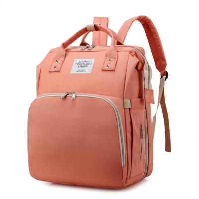 China With USB Fashion Waterproof Baby Bag Travel Multifunctional Changing Backpack With Diaper Bag Backpack for sale