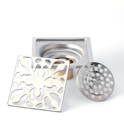 China Modern luxury fashion stainless steel floor drain for bathroom or hotel for sale