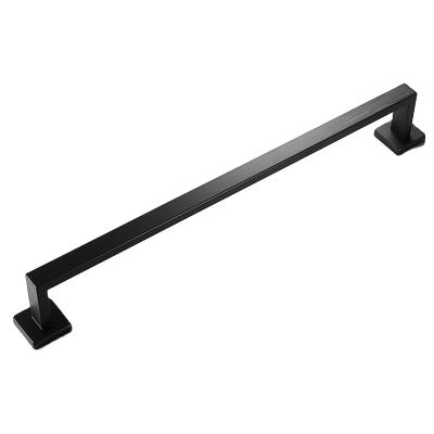 China OEM/ODM Modern High Quality Modern Wall Mounted Black Single Layer Towel Rack Hanger Bathroom Stand Estante Percha for sale