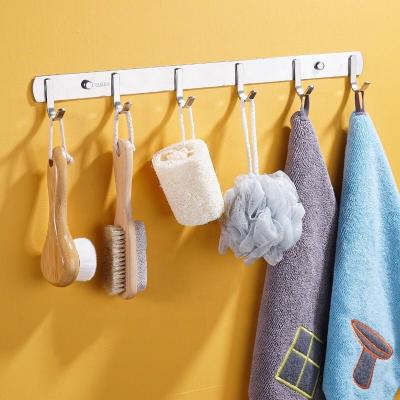 China Stainless Steel Minimalist Wall Mounted Clothes Coating Wardrobe Gancho Hanger Percha Hook for sale