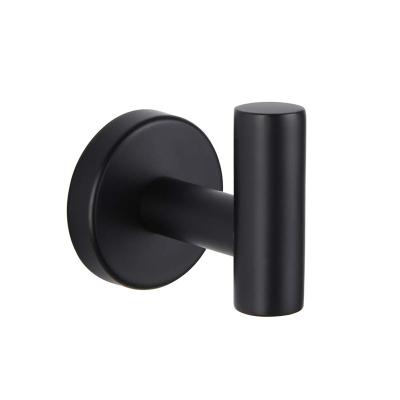 China OEM/ODM Minimalist Minimalist Style Stainless Steel Black Wall Mounted Clothes Hook for sale