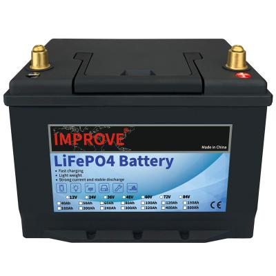 China UPGRADE 12v 24v 36v 48v 60v 40Ah 80Ah Lifepo4 lithium battery pack 100ah with LCD display for RV boat caravan golf solar power storage 12v 40Ah for sale