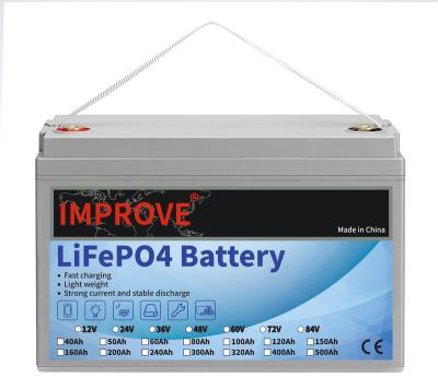 China UPGRADE LFP rv camping caravan AGV UPS Slolar storage lifepo4 12v 24v 36v 48v 60v 100ah 120ah 240ah 360ah battery pack engnergy 12v 100Ah for sale