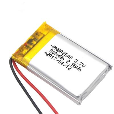 China Fitness band lipo battery 3.7v 802540 800mah for circuit board for sale