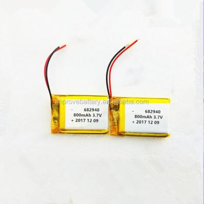 China Toys high performance 3.7v 800mah lithium polymer lipo battery 682940 for GPS for sale