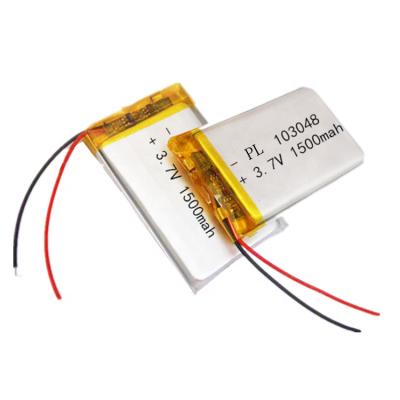 China Rechargeable Toys 3.7v 1500mah 103048 Polymer Lithium Battery For Gps for sale