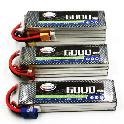 China Rechargeable toys MOSEWORTH 2S 7.4v 6000mah 35C 40C lithium polymer lipo battery pack for rc car rc truck rc airplane for sale