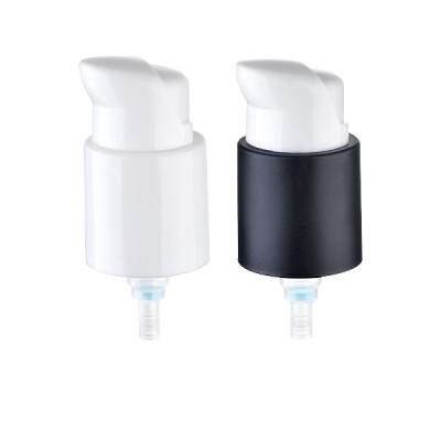 China Non spill hot sale eco black or white lotion dispenser pump 24/410 screw pump with cosmetic plastic bottle cream pump for sale