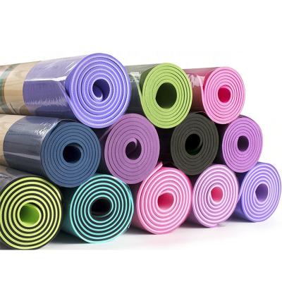 China Double Layer Non-slip Home Fitness Tape Eco-friendly Sports Yoga Mat for sale