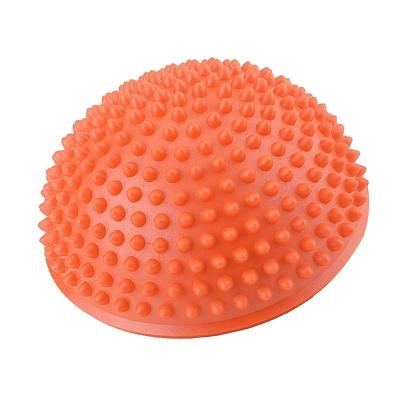 China Massager Durable Yoga Semicircle PVC Spike Massage Ball For Plantar Fasciitis Muscle Pain for sale