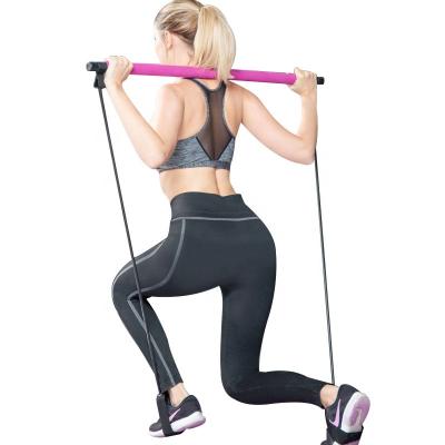 China Portable Foot Loop Home Workout Pilates Resistance Band Bar Non-slip and Eco-friendly for sale