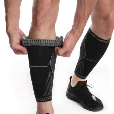 China Compression Sports Support Elastic Leg Sleeve Calf Shin Guards Soccer Protector for sale