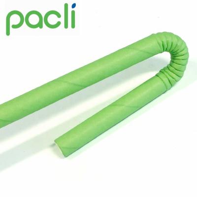 China Bendable U-Shape Paper Straw Sustainable For Milk Diameter 4mm Made From Sugar Cane Paper Recruitment. for sale