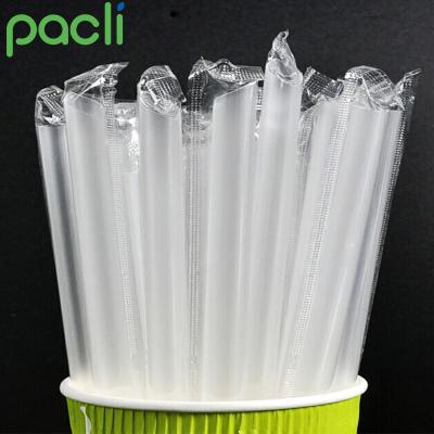 China Food Grade PP Disposable Paper Wrapped Wide Drinking Straws for sale