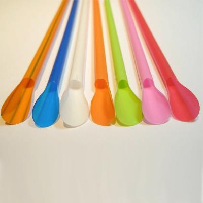 China Hot Sale Bar Spoon Disposable/Sustainable/Stocked Plastic Straws for sale