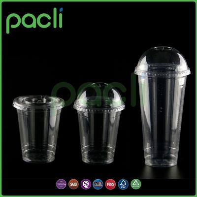 China Transparent PET Cold Cup Lid Disposable Clear Cup Closure for sale