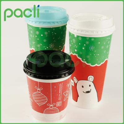 China 8oz Disposable Double Wall PLA Liner Paper Cup For Coffee for sale