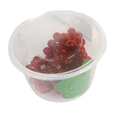 China Food Grade Disposable Biodegradable Grocery Salad Cup Plastic Food Container for sale