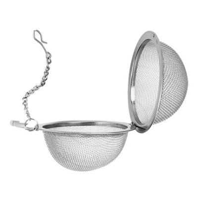 China WITH LID Amazon Hit Metal Tea Infuser For Loose Tea 18/8 Stainless Steel Tea Ball With Long Chain for sale