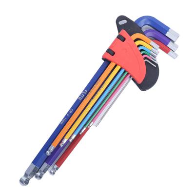 China Multi Functional Multi Color Laser Marking Wrench Repair Allen Hex Key Hex Wrench Set for sale