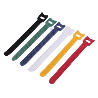 China Colorful Adjustable Hook And Loop Cable Wrap Ties Self Gripping for sale