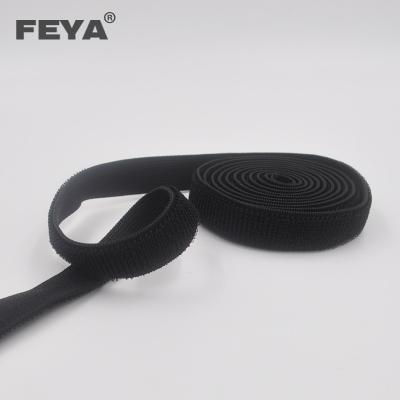 China 25mm Elastic Hook And Loop Tape Knitted Elastic Band Fastener Weatherproof for sale