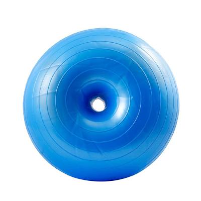 China Round Wholesale Inflatable Gym Exercise Donuts Yoga Ball for sale