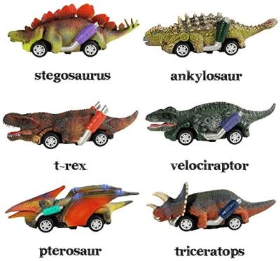 China Ride On Pull Back Toy Dinosaur Toy Car Toys, 6 Packs Dino Toys, Dinosaur Games With T-Rex Kids Toys Vehicle Car for sale