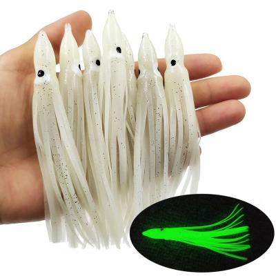 China Lure Fishing Rubber Soft Bait Octopus Squid Inkfish Wholesale Fishing Lure Rubber Squid Edges Artificial Tuna Sailfish Baits Mix Color for sale