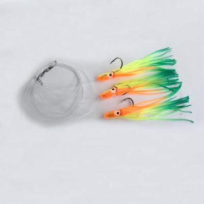 China OEM Metal Twisted Fishing Line Building Tuna Trolling Fishing Teaser Rig Bait Flasher Rigs With Luminous Bead Sea Fishing for sale