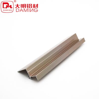 China Modern Metal Flooring Flexible Decorative Corner Brushed Aluminum Tile Trim for sale