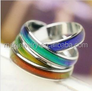 China Lead and Nickel Free Color Changed Magic Emotion Rings Feeling Love Letter Changed Mood Ring for sale