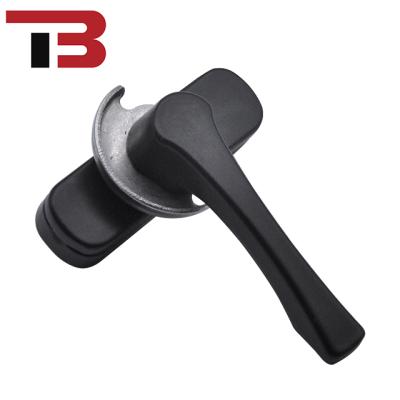 China Factory Wholesale Unique Handle Window Casement Lock Crescent Lock Casement Door/Black Accessories Aluminum Alloy Window Hardware for sale