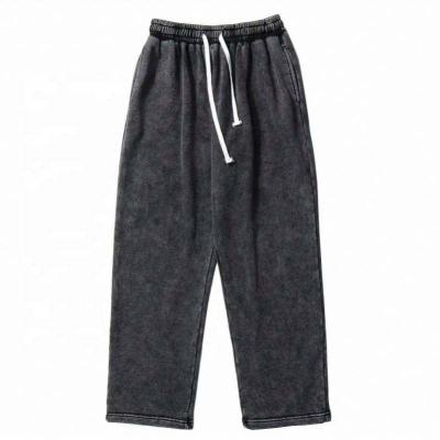 China Anti-wrinkle Autumn Oem Custom Vintage Washed Pants Men Cotton Baggy Trousers hip hop streetwear mens loose sweatpants for sale