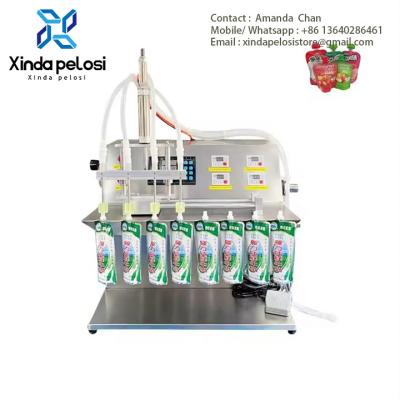 China Customizable Automatic Shape Sauce Doypack Stand Up Spout Pouch Filling Sealing Machine For Sale zu verkaufen