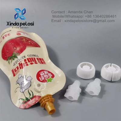 China Material de calidad alimenticia ecológica PP Boquilla de plástico para alimentos para bebés Boquilla de plástico para bolsas en venta