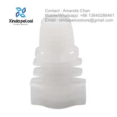 China Custom Size Good Quality Spout Pouch Packaging PE Plastic Spout With Cap For Beverage Pouch en venta