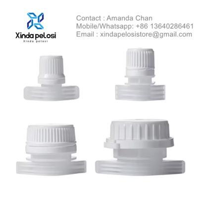 China Op maat gemaakte plastic fitting spout en dop deksel voor Doypack spout zak verpakking Te koop