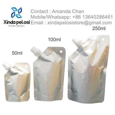 中国 Aluminum Foil Nozzle Bag Food Packaging Custom Stand Up Pouch For Milk Drinks Milk Tea Jelly Tea 販売のため