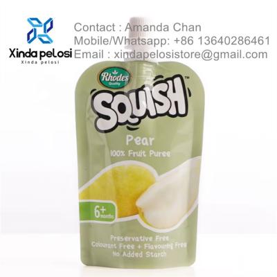 中国 Stand Up Food Pouch Plastic Reusable Liquid Stand Up Pouch With Screw Spout 販売のため