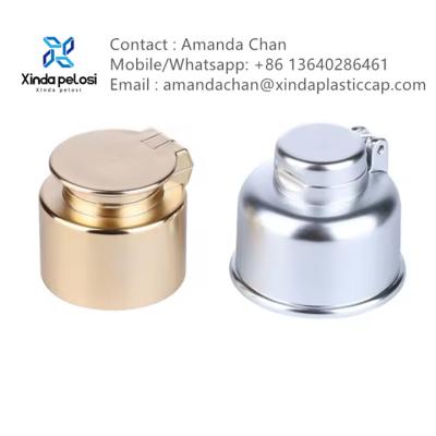 China Golden UV Plastic Screw Flip Top Cap For Shampoo Conditioner Liquid Soap Bottle for sale