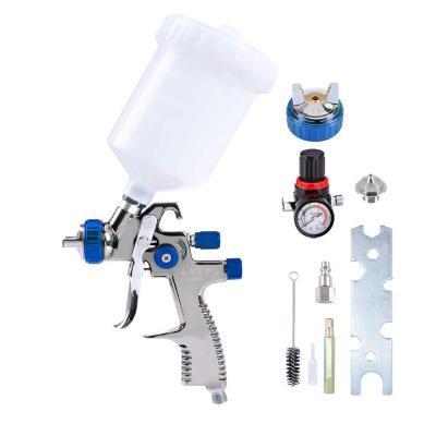 China Coat/Varnish LVLP H-2011 1.3mm Air Spray Gun Paint Spray Gun Gravity Fed Jet Tool Kit With 600ml Cup for sale