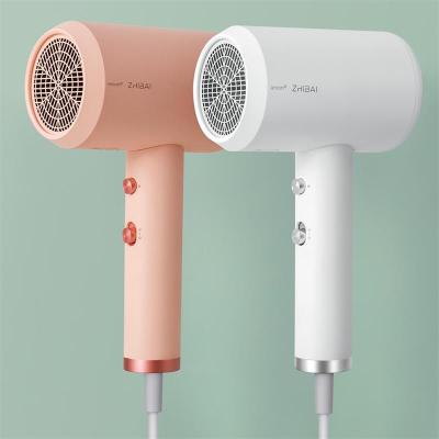 China Zhibai Foldable Anion Hair Dryer Mini Portable 1800W Fast-Drying Light MI Blow Dryer Hair Tools for Travel Home Hotel for sale