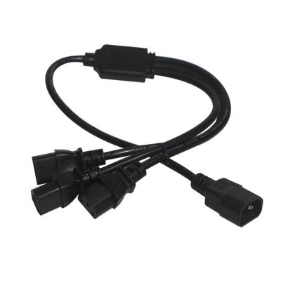 China Durable OEM ODM Power C14 C13 3 Way Splitter Extension Cord 0.8m IP11 for sale