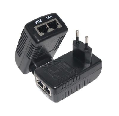 中国 0.4A 1000mbps 24v 48v 1a RJ45 POE インジェクター スプリッター パワーオーバーイーサネット アダプター 販売のため